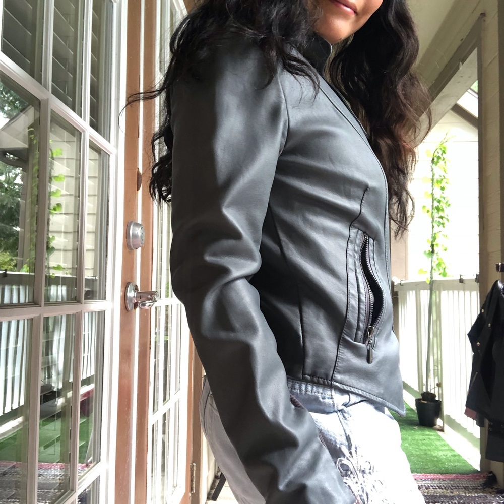 Faux leather jacket